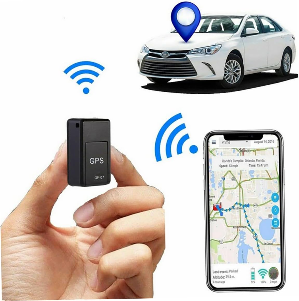 Mini Rastreador GPS para Automóvil – Seguridad Total en Tiempo Real